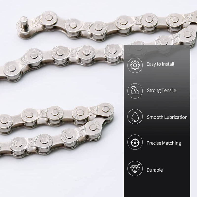 FGBNM 6/7/8 Speed Bike Chain, Bike Chain for Road Mountain Racing Cycling - Image 3